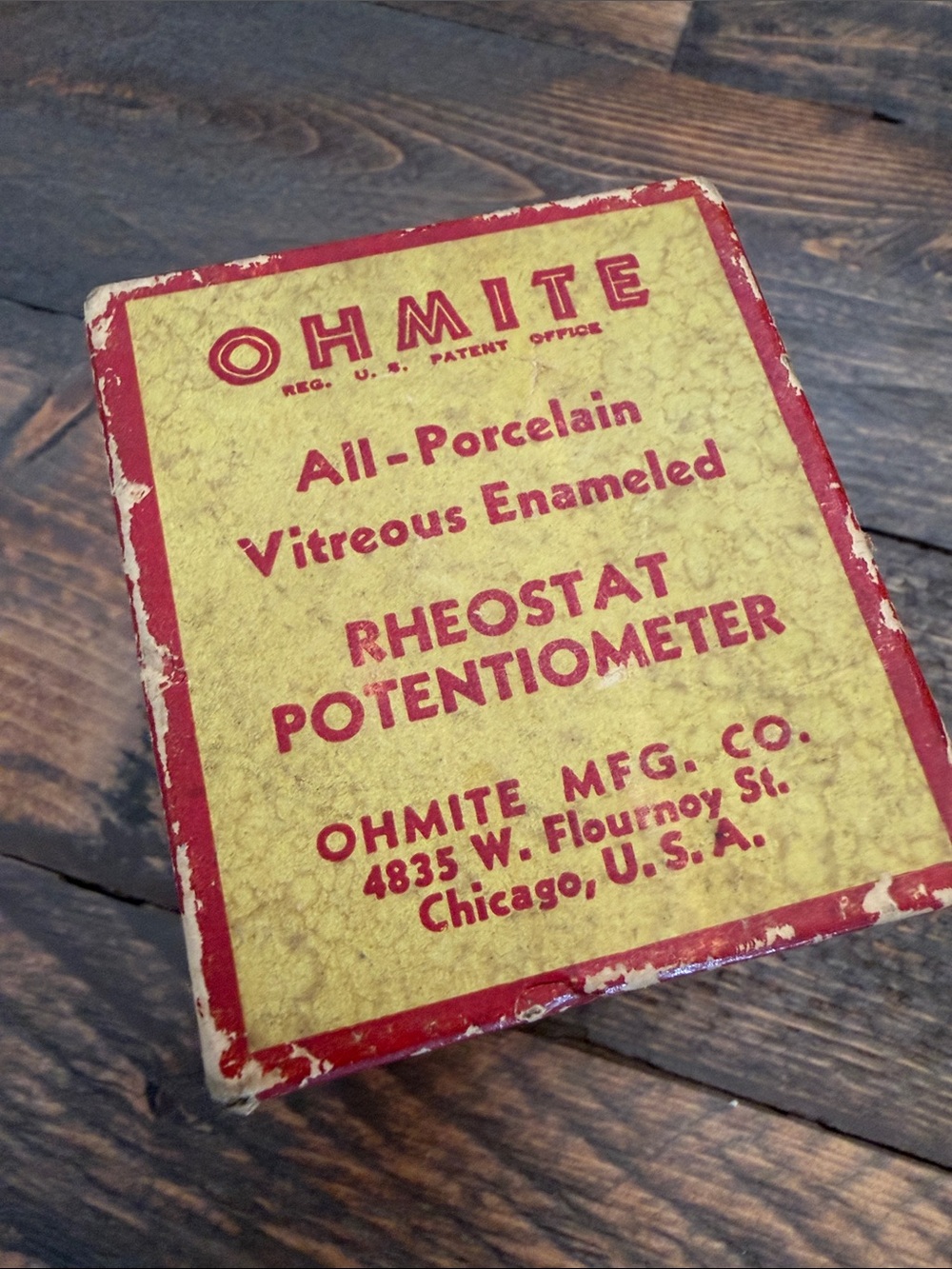 Vintage OHMITE Train Control Rheostat MT-14 Model Railroad Throttle Boxed